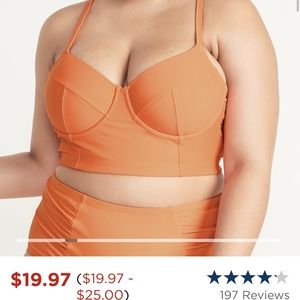 Old Navy women's swim top size 3X coral